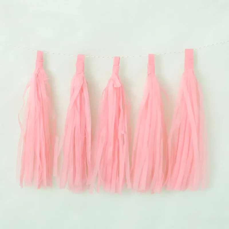 light pink 19 цветов 5 шт./пакет 14 дюймов ткани Бумага/Фольга Кисточкой Набор «сделай сам» гирлянда шары с лентами детского дня рождения вечеринка на день рождения Свадебные украшения - Цвет: light pink