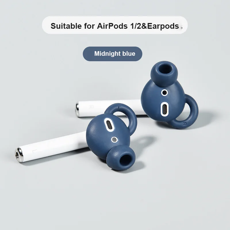 3 пары ушных колпачков для Apple Airpods 1 2 Противоскользящие силиконовые