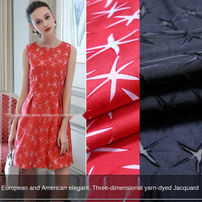 

Elegant three-dimensional embossed flower yarn-dyed jacquard fabric, sewing fabric factory shop is not out of stock