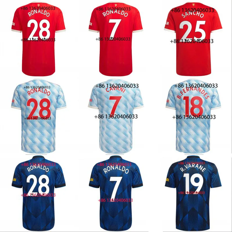 

Fast shipping United Best quality adult Top 2021 2022 Top Thai Best sale 21-22 custom Manchester shirt size S-5XL