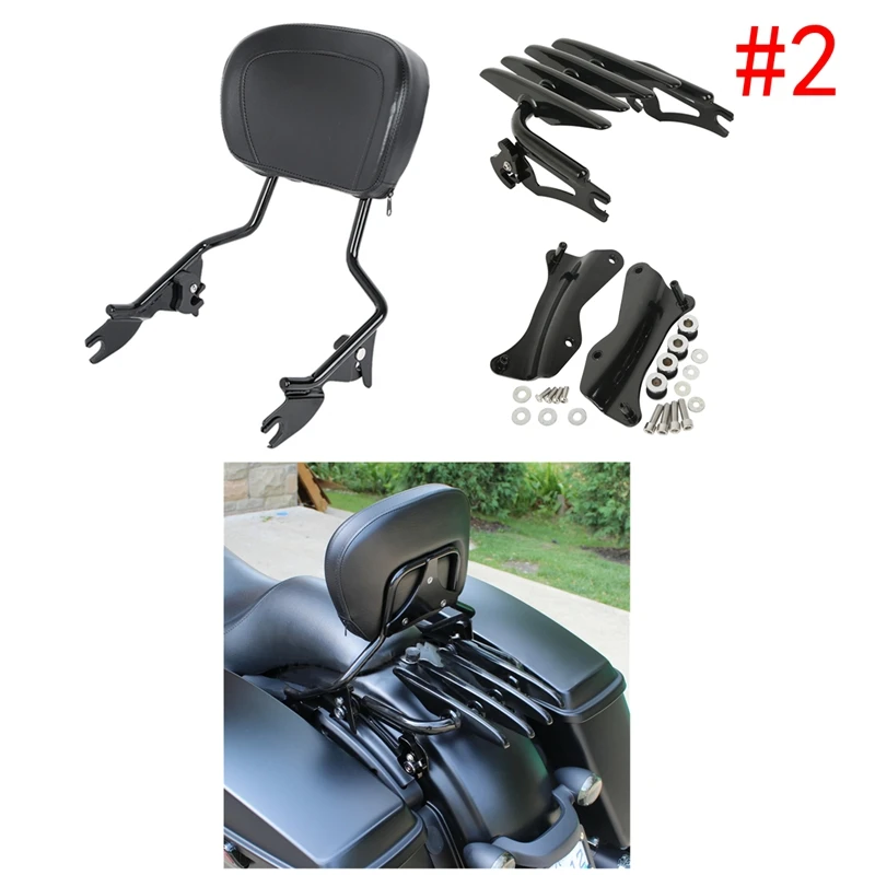 Мотоциклетная Съемная багажная стойка для багажа док комплект Harley Touring Road King Street