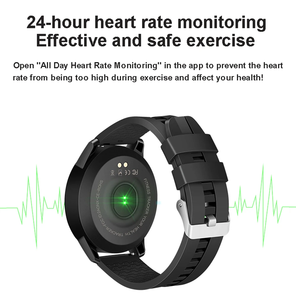 F17 Bluetooth Смарт-часы с пульсометром и датчиком артериального давления спортивный