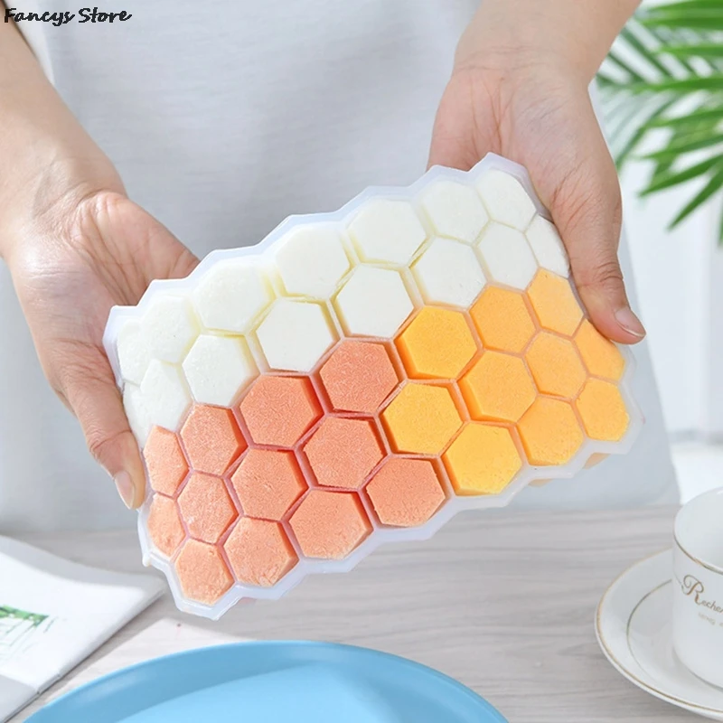 

Ice Tray Silicone Honeycomb Shape Tray Cube Tray Drink Bar Cafe Tool Wine Kitchen Refrigerator Accessories Cube Mold Ice Cream