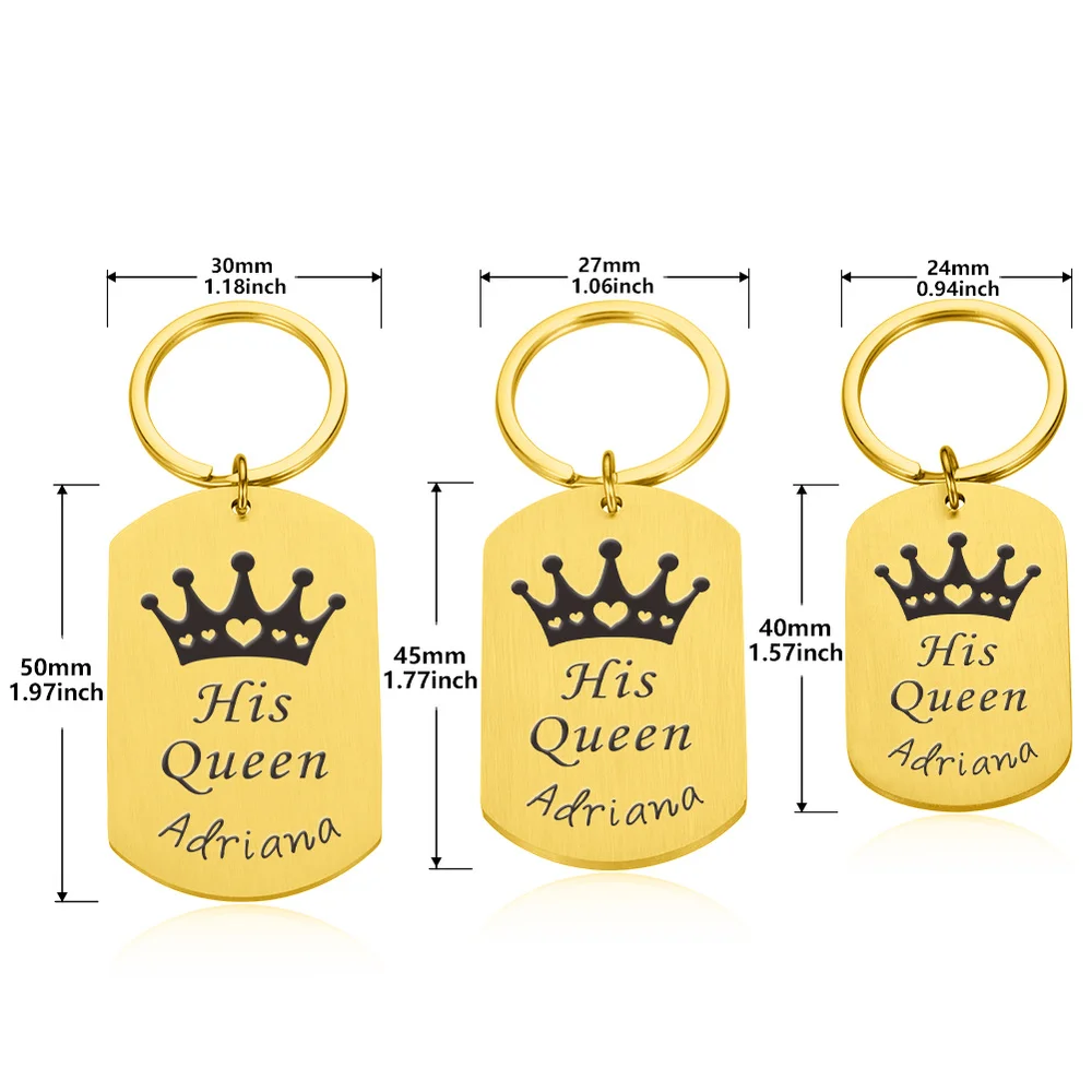 Изготовленная на заказ ключевая цепь пары парень девушка брелок кольцо Юбилей