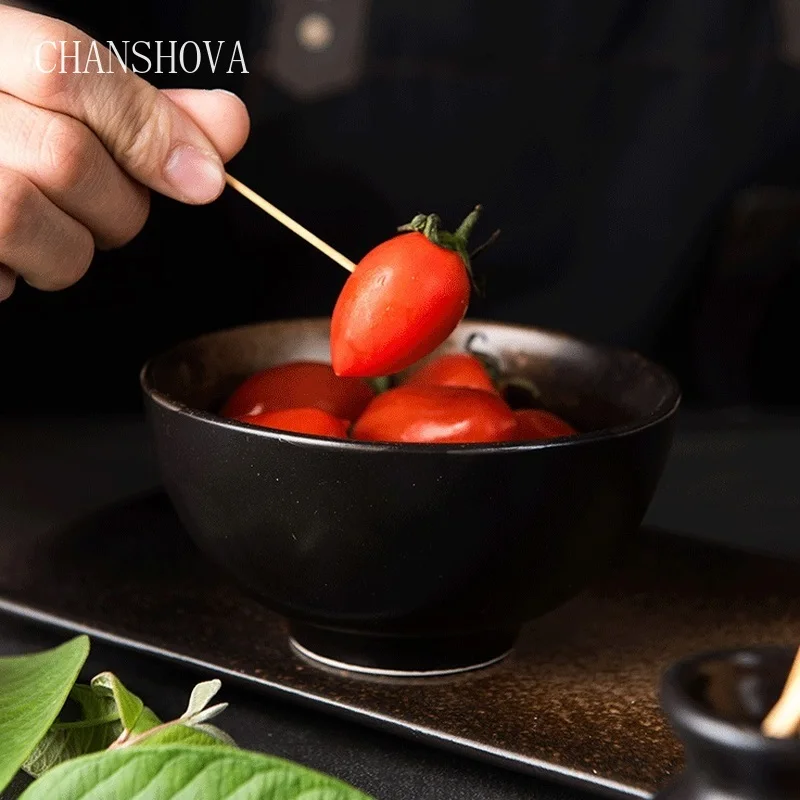 CHANSHOVA Chinese Retro Style color glaze Ceramic Bowl 330ML china Porcelain Bowls for rice and soup Tableware Kitchen Utensils | Дом и сад