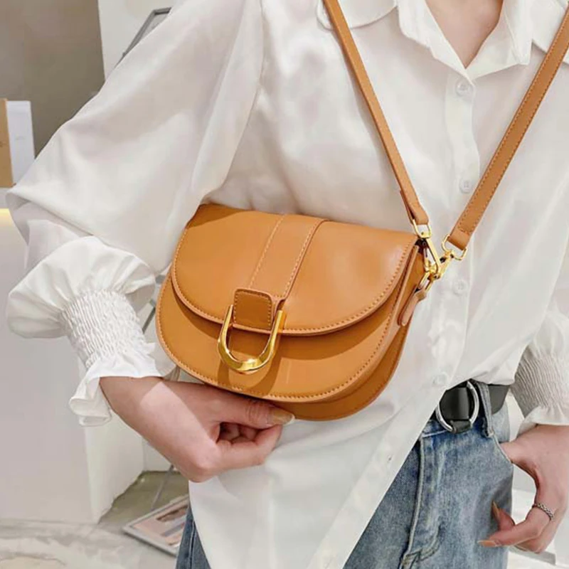 

Small Pu Leather Shoulder Bags for Women Simple Flap Tote Crossbody Bag Ladys Solid Color Messenger Bag Casual Designer Handbags