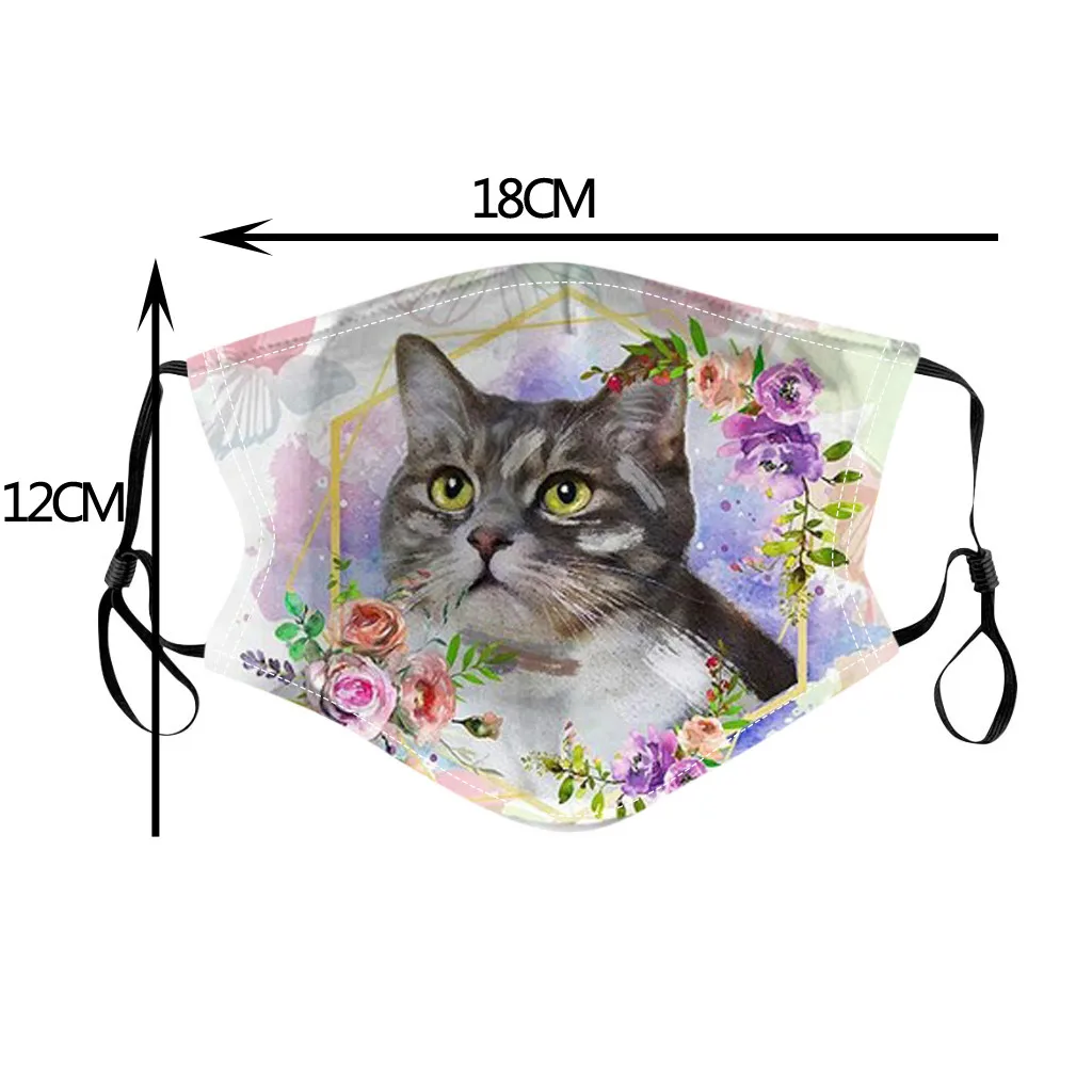 Милые Маски в виде животных кавайная маска с принтом кошек собак пылезащитные