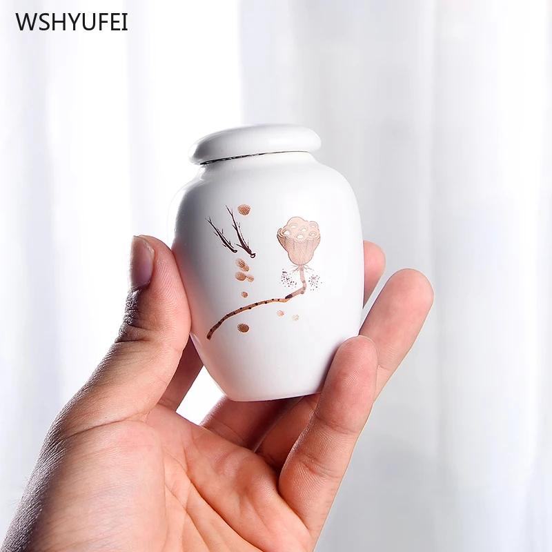 Дорожная портативная чайная чашка с рисунком листьев лотоса крышкой емкость для