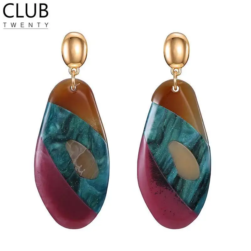 Роскошные серьги на свадебную вечеринку висячие акриловые качественные ретро