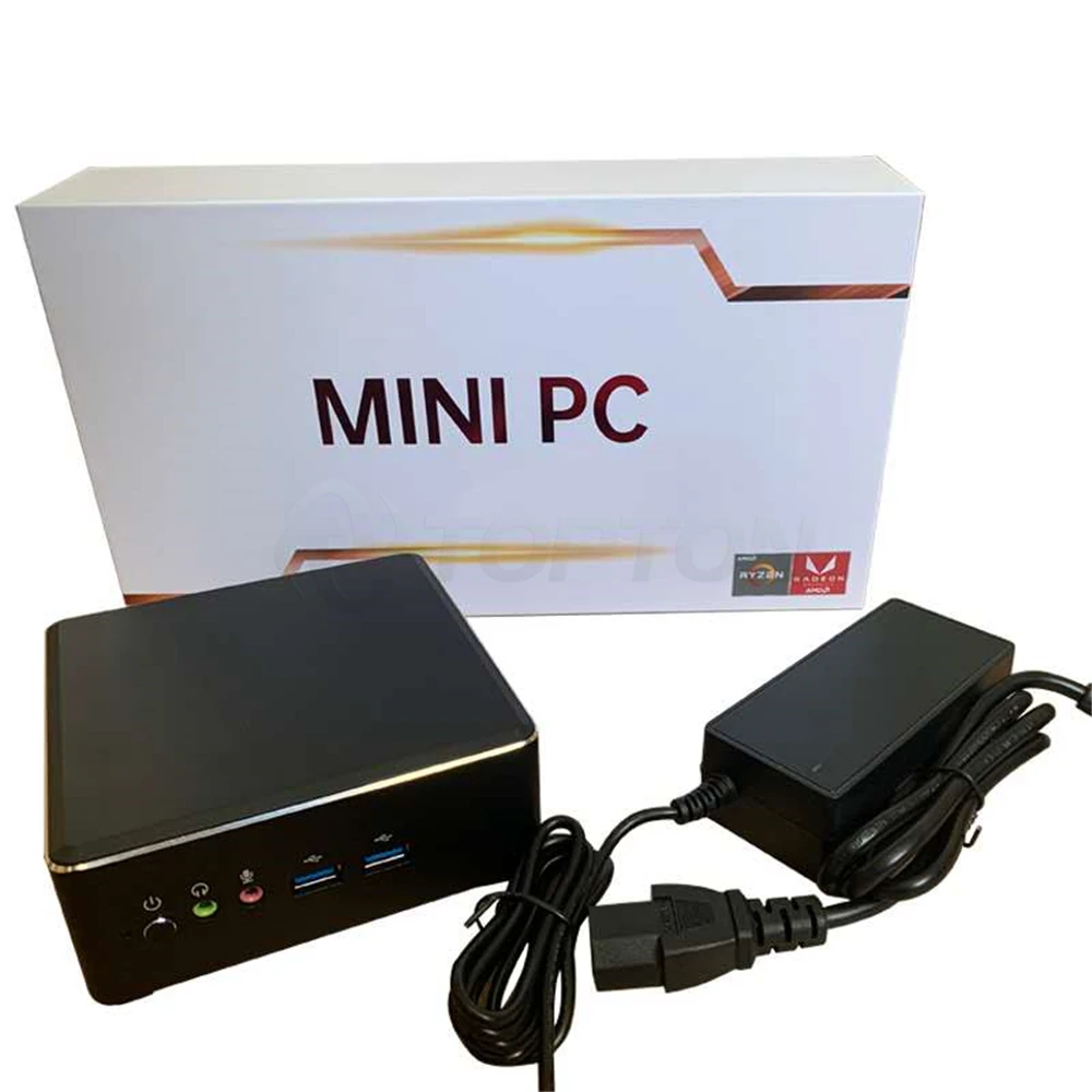 TOPTON Mini PC AMD Ryzen R5 3550H R7 2700U Vega 10 Graphic 2 * DDR4 M.2 NVMe игровой компьютер Windows 4K HTPC HDMI2.0 DP AC
