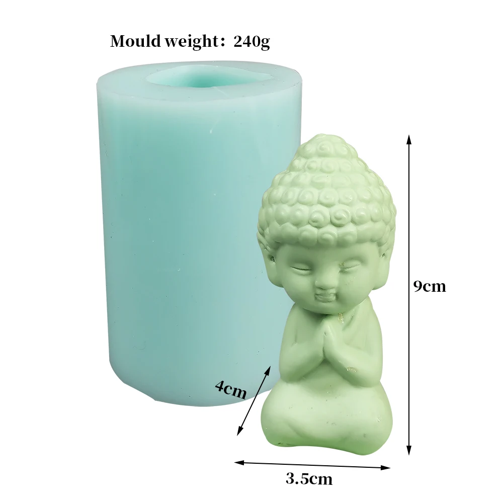 4 стиля 3D силиконовые формы Будды Мыло будды ручной работы статуя фарфоровая