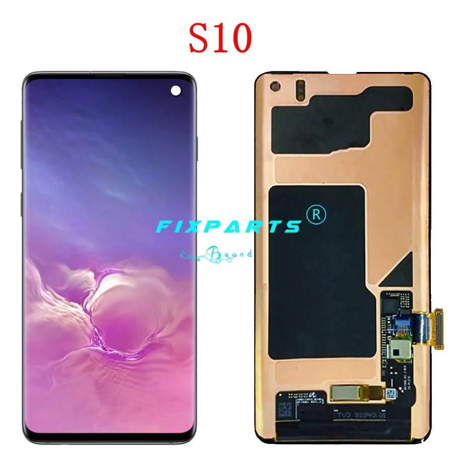 S10 No Frame Протестированный AMOLED экран для samsung Galaxy S10 lcd G9750 дисплей сенсорный экран дигитайзер в сборе для samsung S10 Plus lcd - Цвет: S10 No Frame
