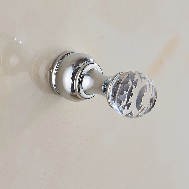 Хрустальный декоративный крючок золотой античный 1 шт. латунная вешалка для