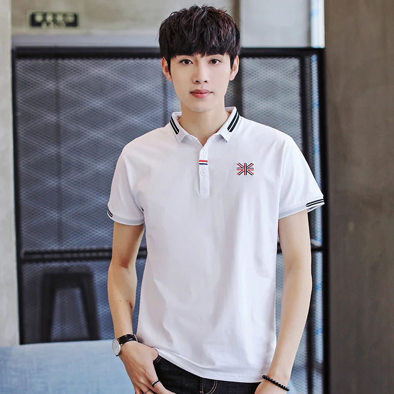 MuLS Summer Mens Polo Shirts Male Brand Quick Dry Fashion Cotton Short 2020 Korean England Style Plus Size Clothes Men #871 | Мужская