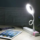 Складная Светодиодная настольная лампа на 360 , портативсветодиодный светодиодная Ночная лампа с USB-разъемом, суперъяркая кольцесветильник лампа, энергосберегающая, с затемнением и защитой глаз