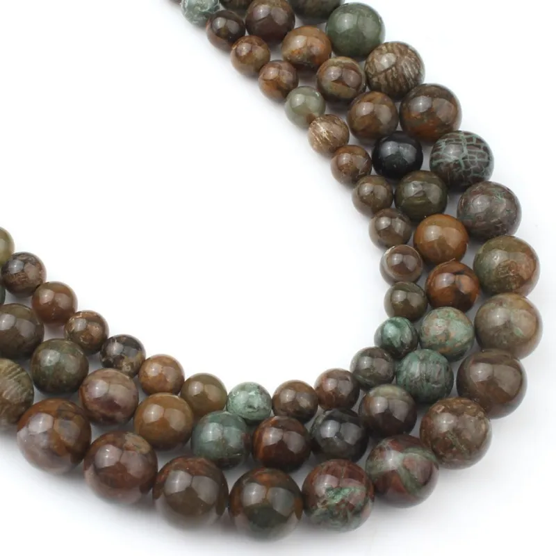 Оптовая продажа 6 8 10 мм натуральный камень змеевик браслет с брелоками Сделай Сам