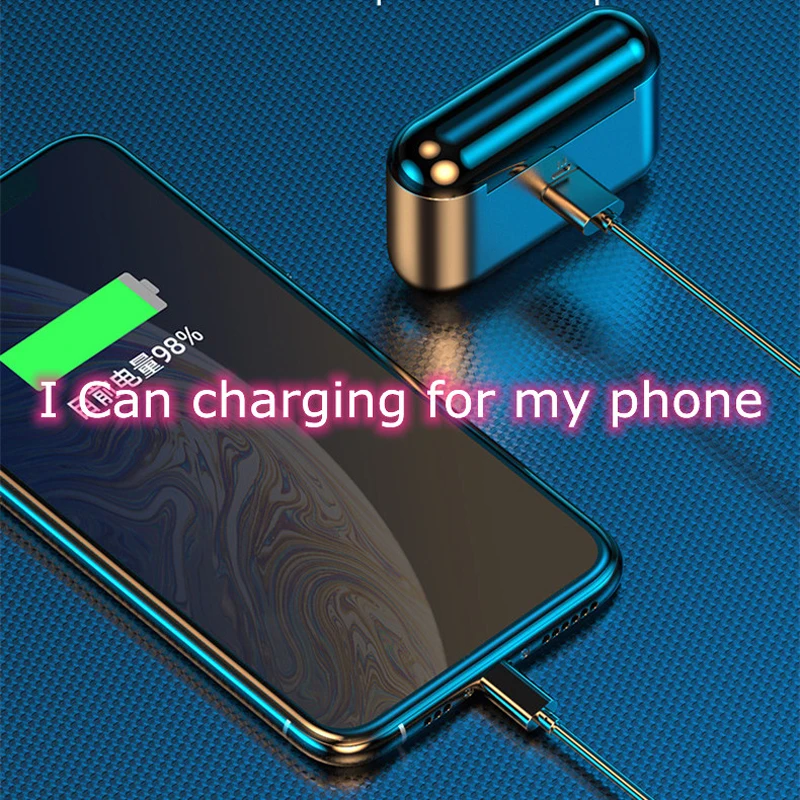 Наушники вкладыши TWS Bluetooth наушники Водонепроницаемый гарнитура Беспроводной 9D Hi