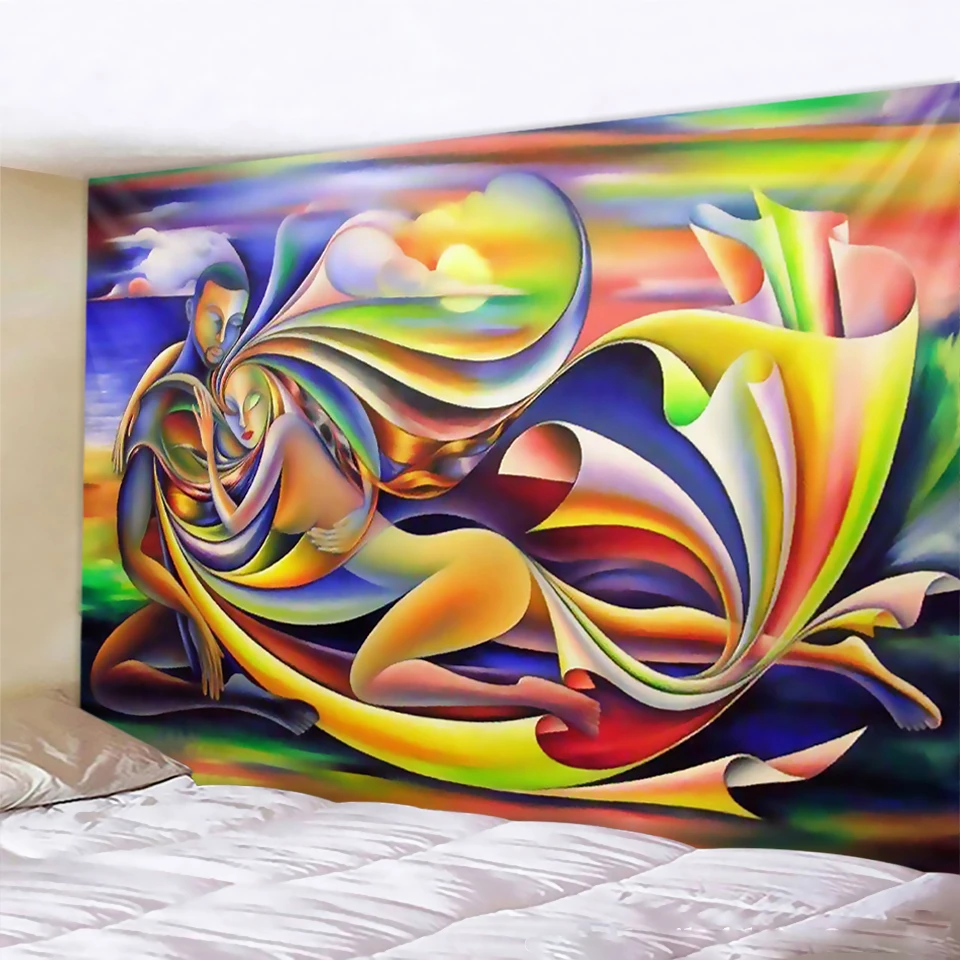 Сладкий поцелуй Главная Wall art украшение дома психоделический гобелен сцена