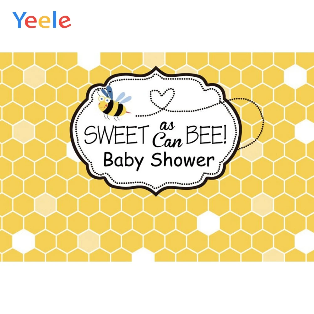 

Bee Honey Newborn Baby Shower 1st Birthday Party Backdrop Photographic Backdrops Vinyl Photography Background For Photo studio