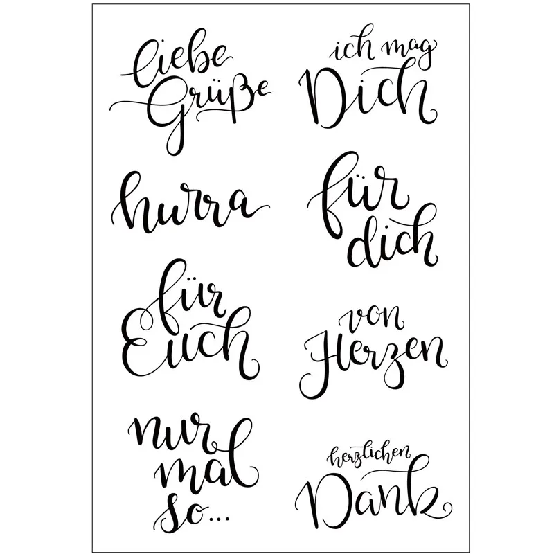 Немецкие прозрачные штампы для скрапбукинга тампоны Печатные фоны изготовления