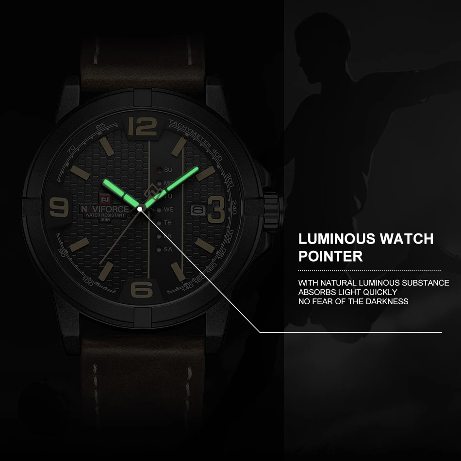 Часы наручные NAVIFORCE Мужские кварцевые спортивные аналоговые деловые
