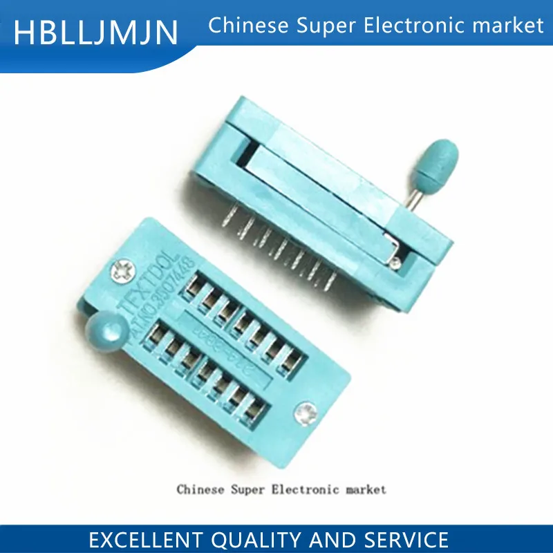 10 шт. IC тестовый универсальный разъем ZIF 14-контактный dip 2 54 мм Разъем шаг |