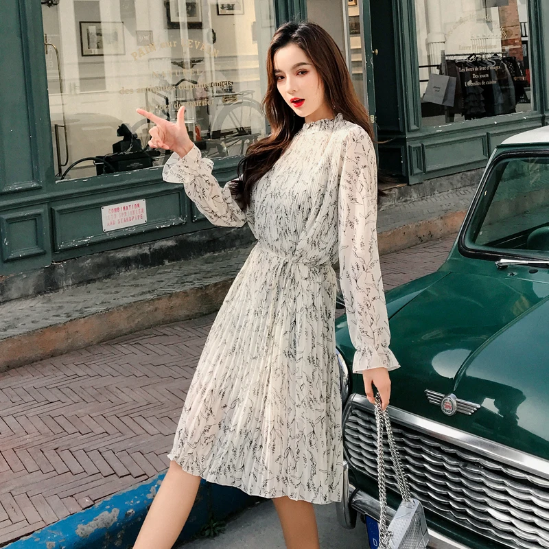 Женское вечернее платье с высокой талией повседневное женское весеннее 2020