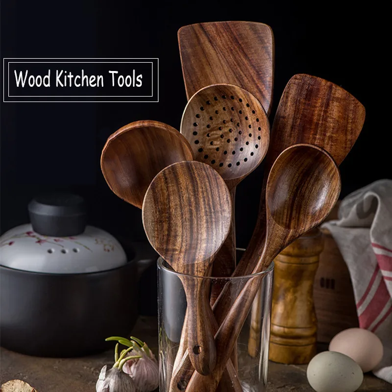 Искусственная ложка набор половников деревянные кухонные инструменты столовая