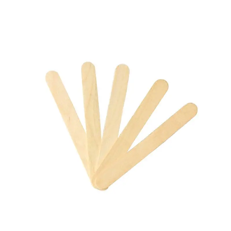 100 шт./лот одноразовые деревянные воском язык депрессоры стерилизованные