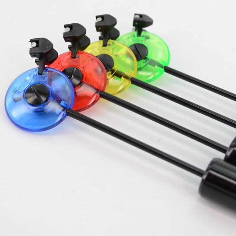 

4 Colors-Carp Fishing Set Illuminated Fishing Swingers Withe Control Leather Covered Zipped Case