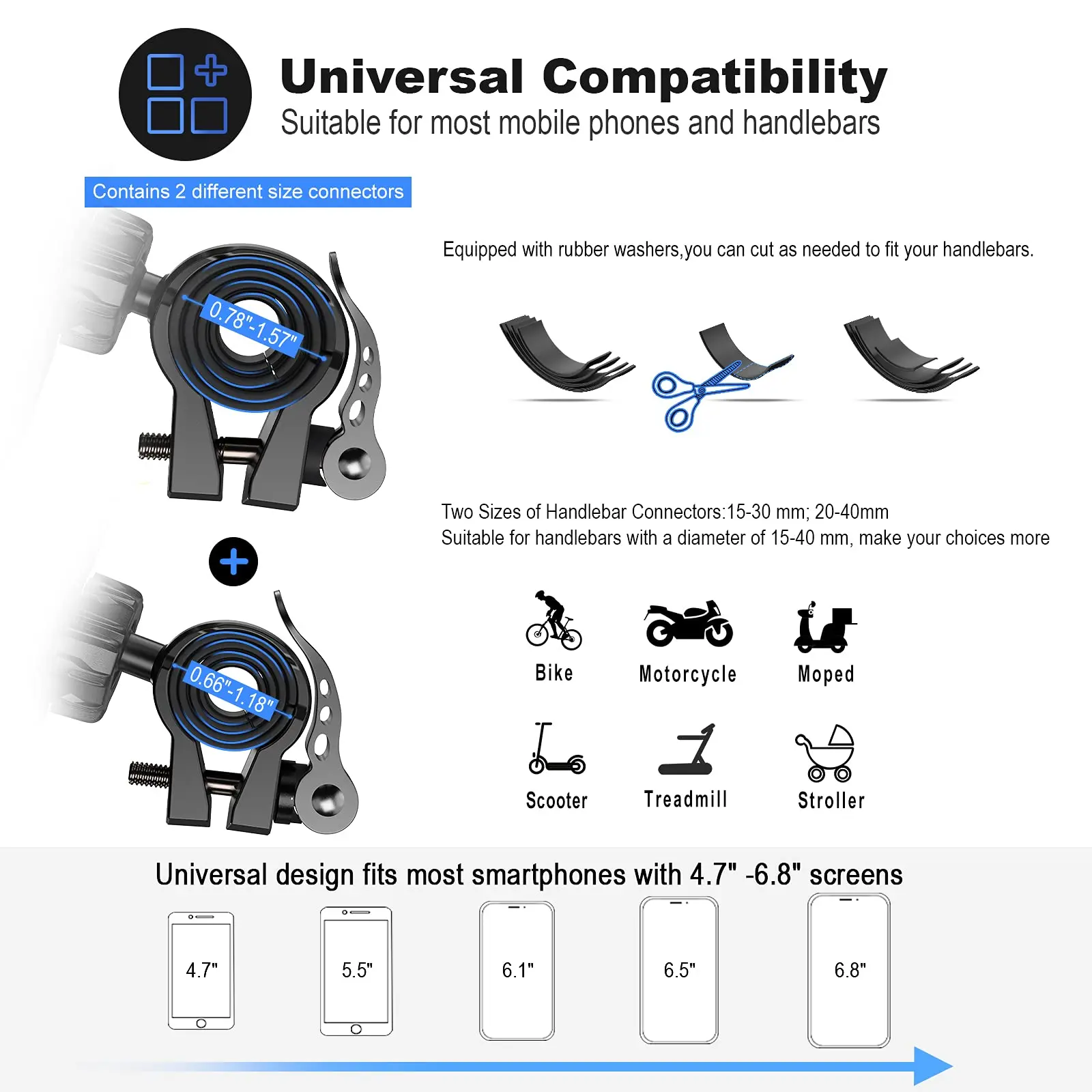 metal mobile phone holder bike for iphone samsung xiaomi oneplus realme 360 rotatable bicycle holder non slip mtb phone mount free global shipping