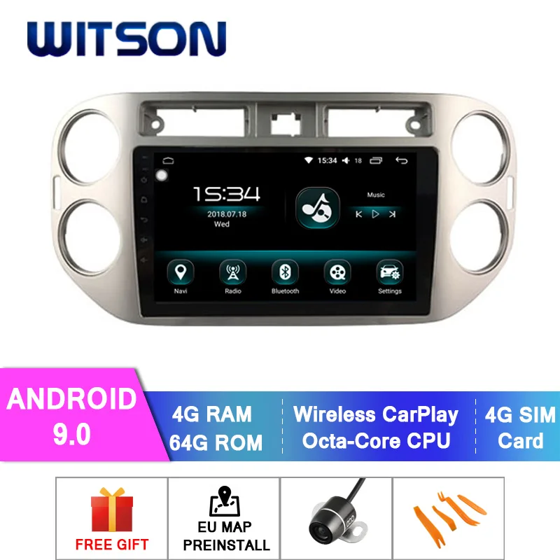 Автомобильное Радио WITSON 9 дюймов Android 10 0 Восьмиядерный процессор 4 Гб ОЗУ 64 ГБ