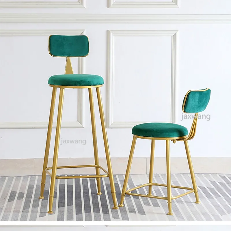 45/65/75 см скандинавский барный стул из кованого железа Ins золотой высокий