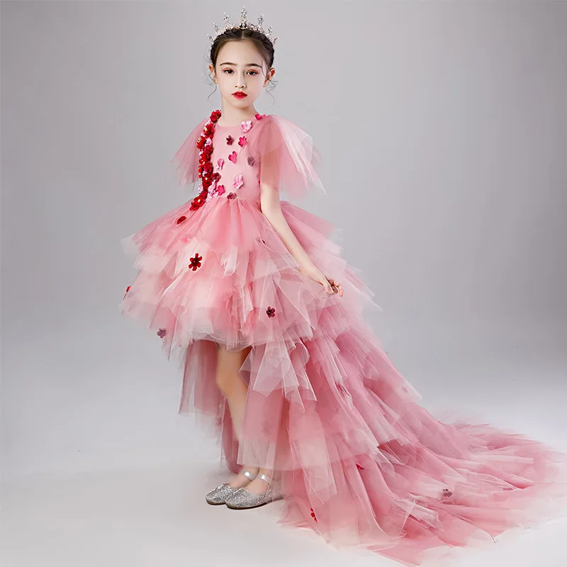 Детские платья для свадебной вечеринки девочек детские элегантные с блестками и