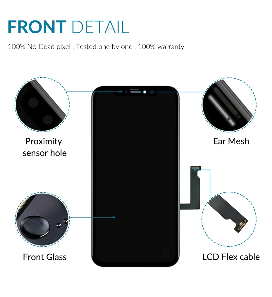 Oled para Iphone Lcd para Iphone Lcd + Substituição da Tela de Toque Tela Max Display x xs Lcd Ecran Pantalla Aaa xr 11 11pro 4 Telefonia e Comunicação