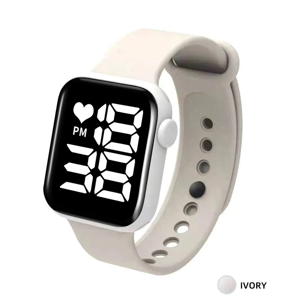 

Sport Digital Watch Women Men Square Led Watch Silicone Electronic Watch Women's Watches Clock Fitness Wristwatch Kids Hours