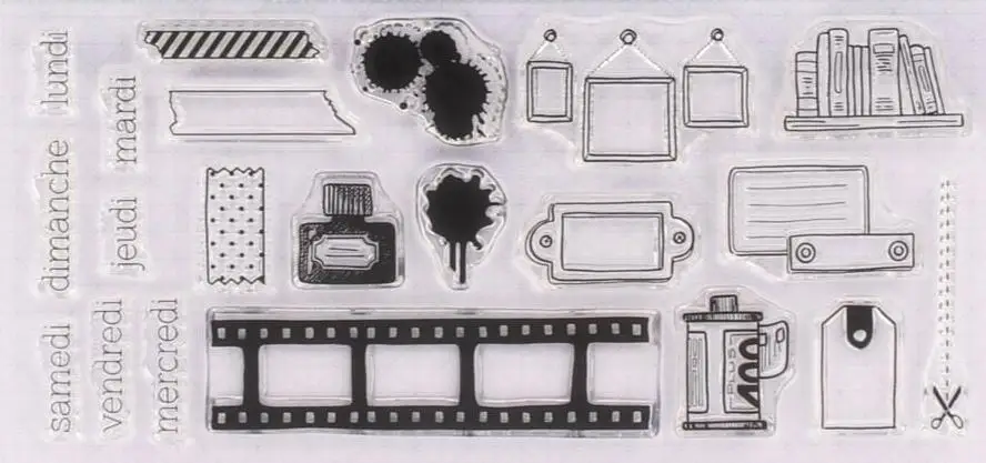 Французский/прозрачный силиконовый штамп для камеры/уплотнение DIY