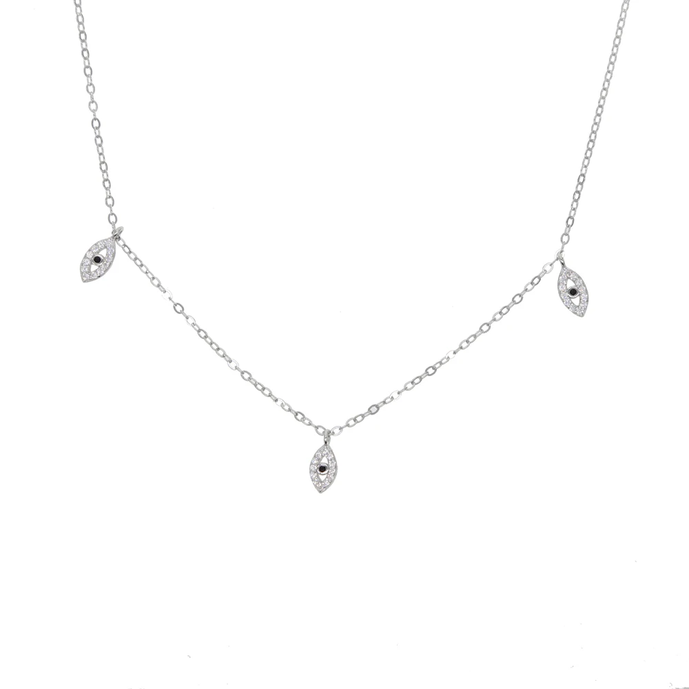 Изящное очаровательное ювелирное изделие чокер со сглаза 100% Стерлинговое