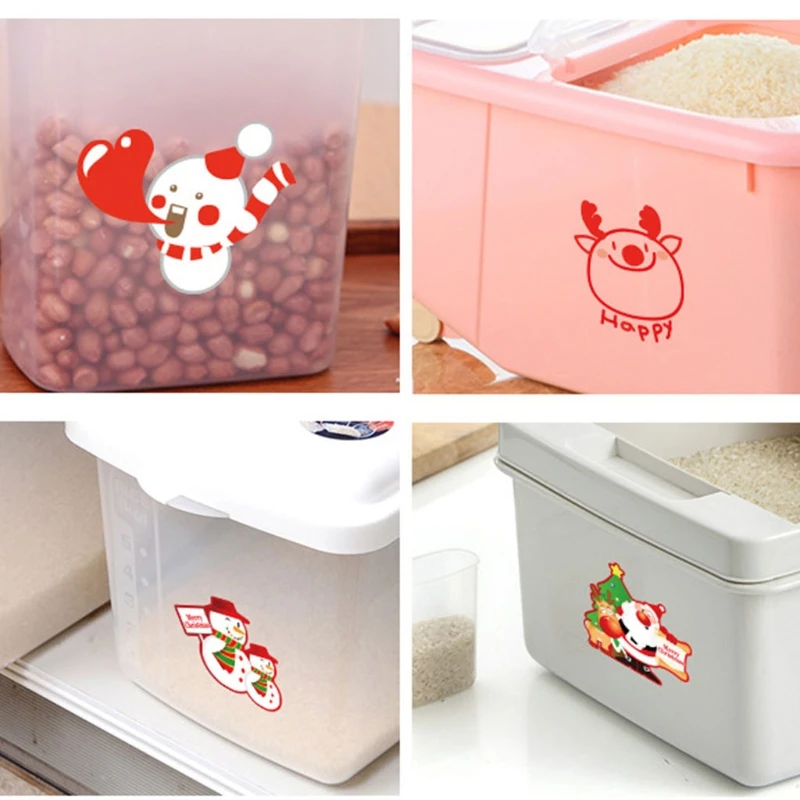 

27Pcs Christmas Window Refrigerator Clings Decal Cartoon Removable Sticker Decor