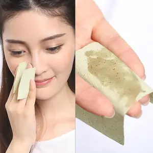 50100 шт. переносной зеленый салфетки матирующие для лица Уход за кожей лица, лист для впитывания для удаления макияжа Бумага масло Управление Бумага Papel Absorbentes Faciales