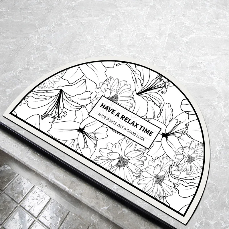 

Super Absorbent Bathroom Mat Quick Drying Floor Mat Easy To Clean Door Mat Oil-proof Kitchen Rug Non-slip Entrance Carpet Home