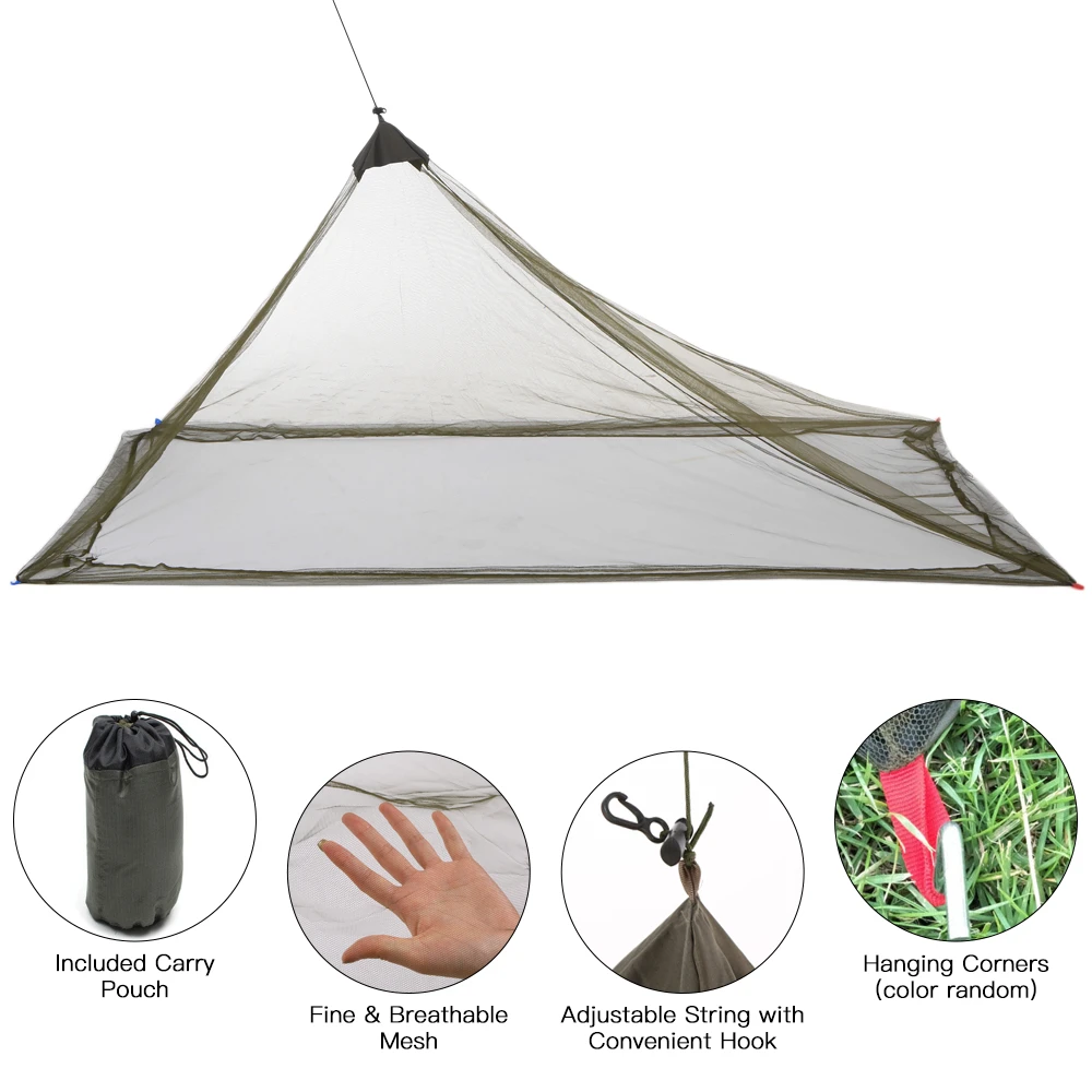 Ультралегкая летняя туристическая палатка на 1 человек сетчатая внутренняя