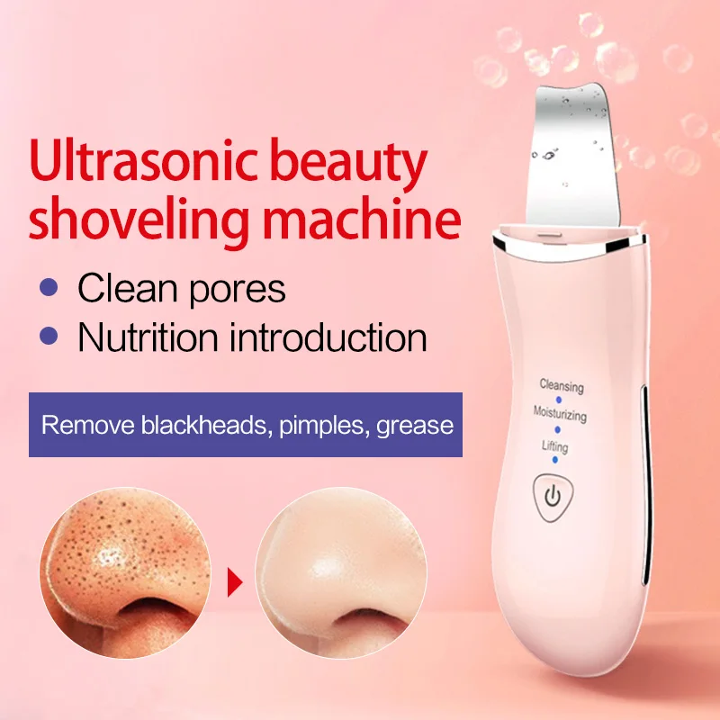 Anion scrubber paleta ultrasonic female beauty brush cleaning skin face spatula blackhead removal wibrator lifting facial clean | Красота и