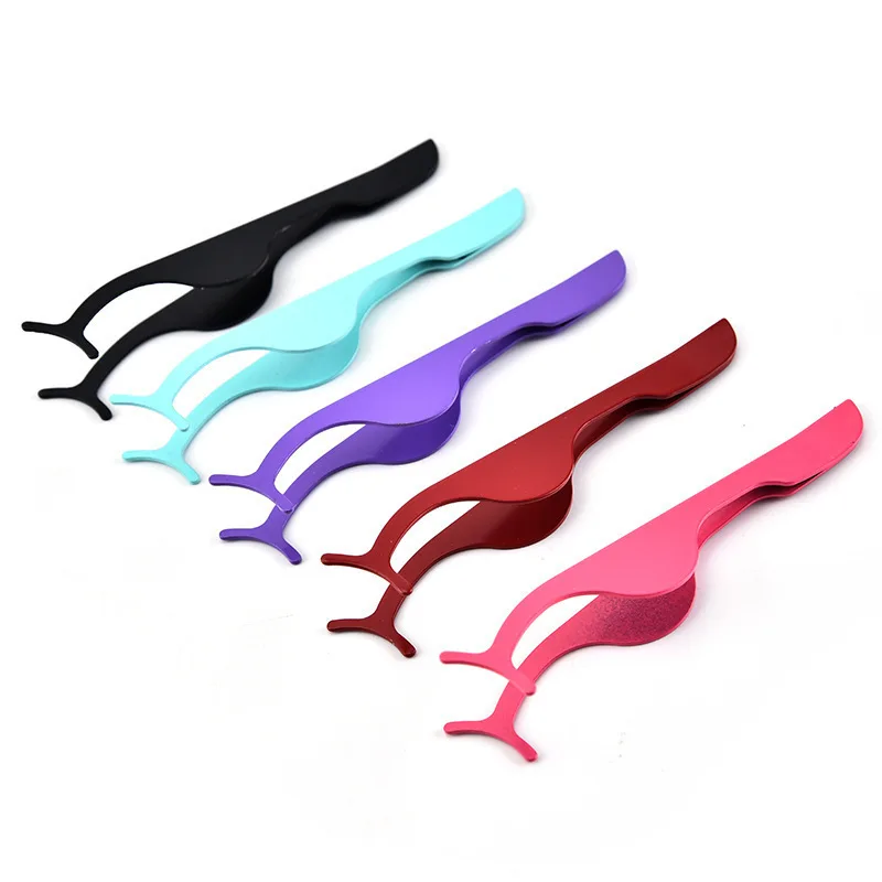 

1pcs Eyelash Extension Auxiliary Clamp Clips Plastic Eyelashes Extension Tweezers Practice Beauty Eye Lash Makeup Tools