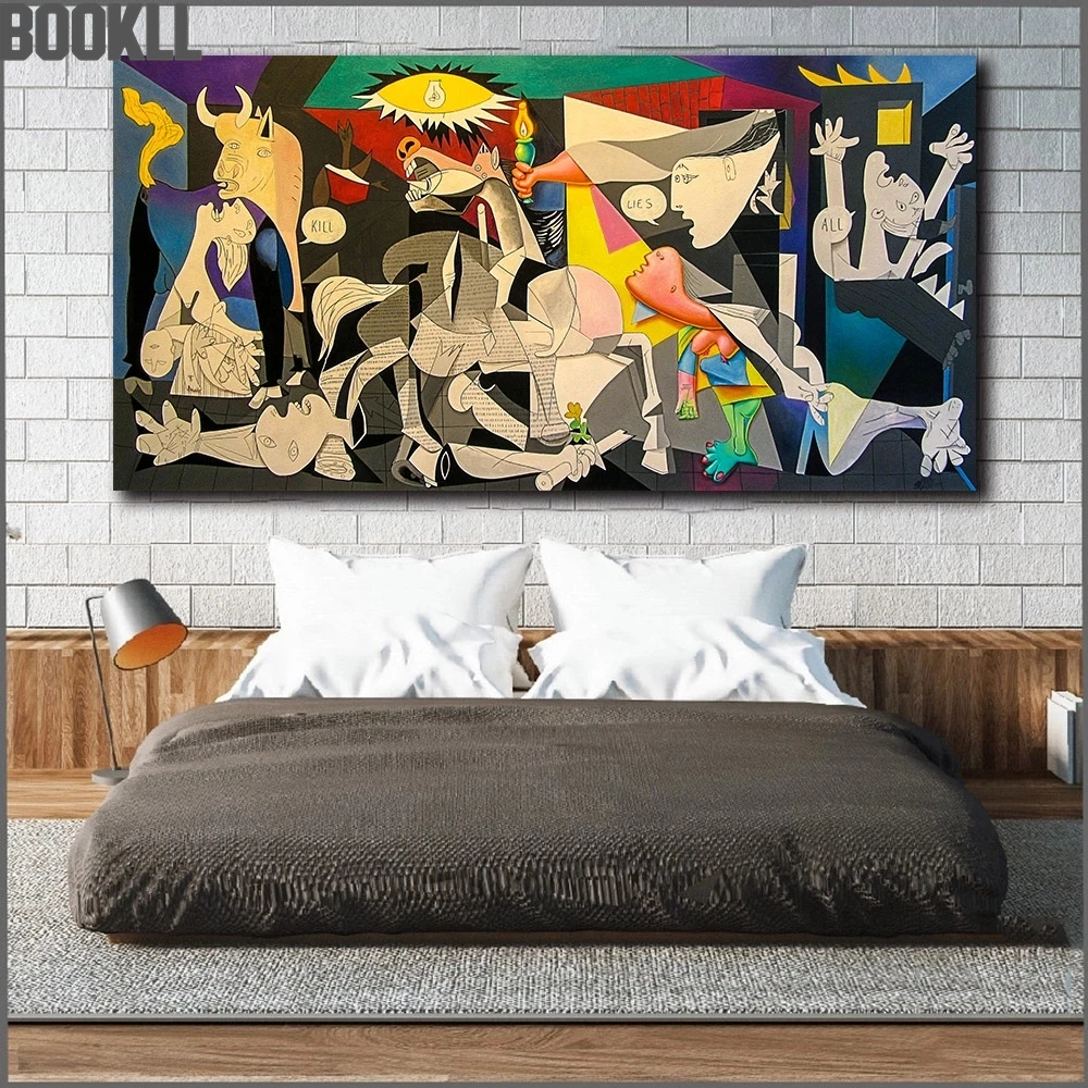 

Guernica Famous Canvas Paintings Reproductions Print On Canvas Art Prints Artwork By Picasso Wall Pictures For Living Room Decor