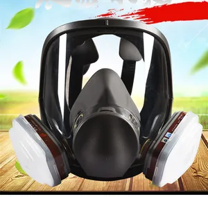 6800 7 in 1 Gas Mask Full Face Mask for Organic Acid Gas Protection Smear Chemical Spray Formaldehyde Mask Gas Activated Carbon
