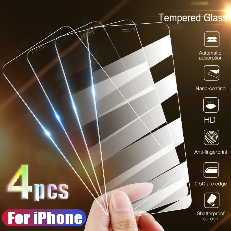 4 шт./упаковка Защитное стекло для iPhone 11 Pro/iPhone Xs/iPhone X (5 8 дюйма)|Защитные стёкла и