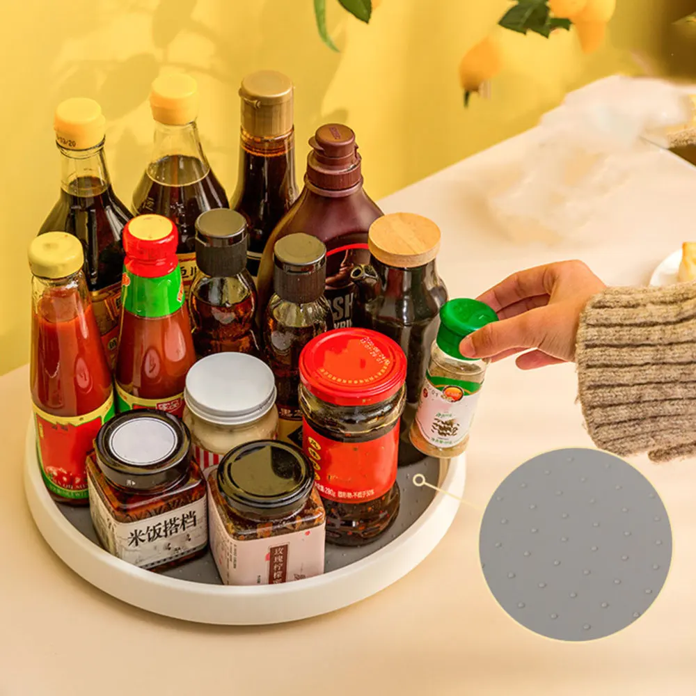 

1Pc Seasoning Jars Salt Canister Rack Spice Storage Tray Kitchen Supply (Grey)