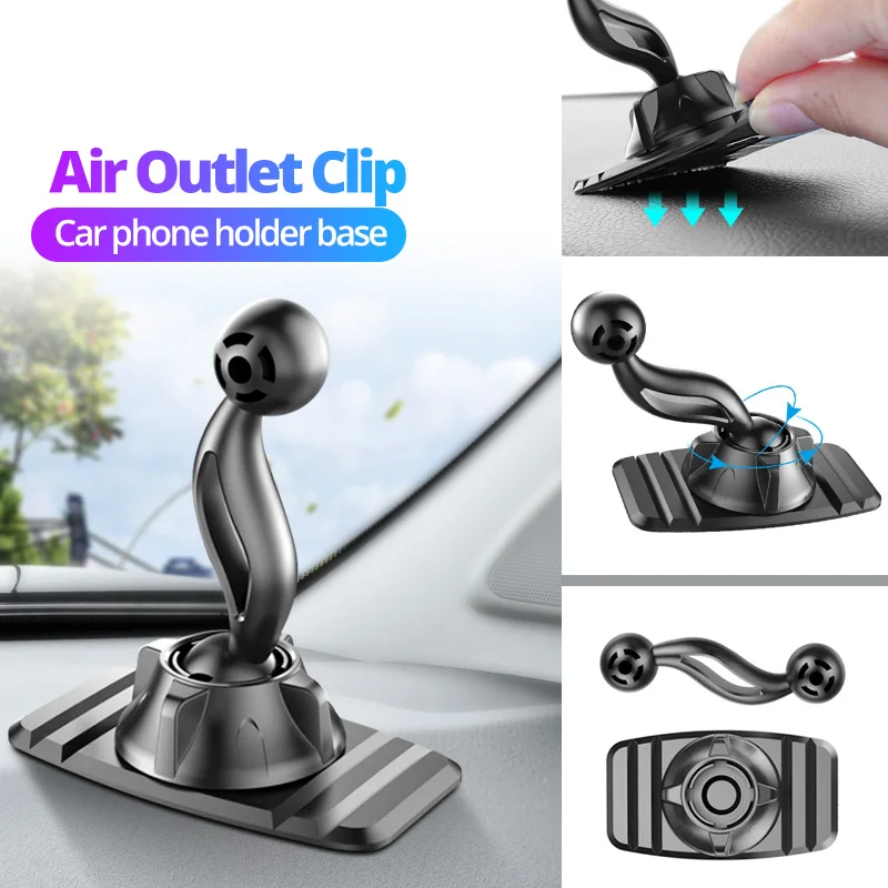 17mm ball head car clip air vent mount car phone holder bracket gravity stand car charger adapter magnet bracket holders support free global shipping