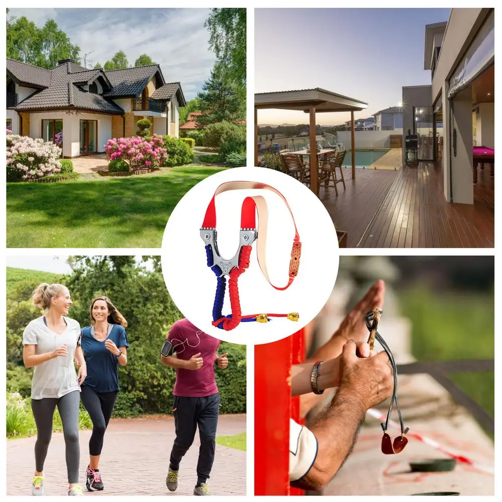 Рогатка катапульта соревновательная Прицельная плоская кожаная для стрельбы из